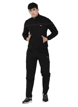 muffy Men's Tracksuit Cotton Blend Regular Fit Zip Closure with 2 Side Zipper Pockets & 1 Back Pocket Perfect for Winter Wear-5001